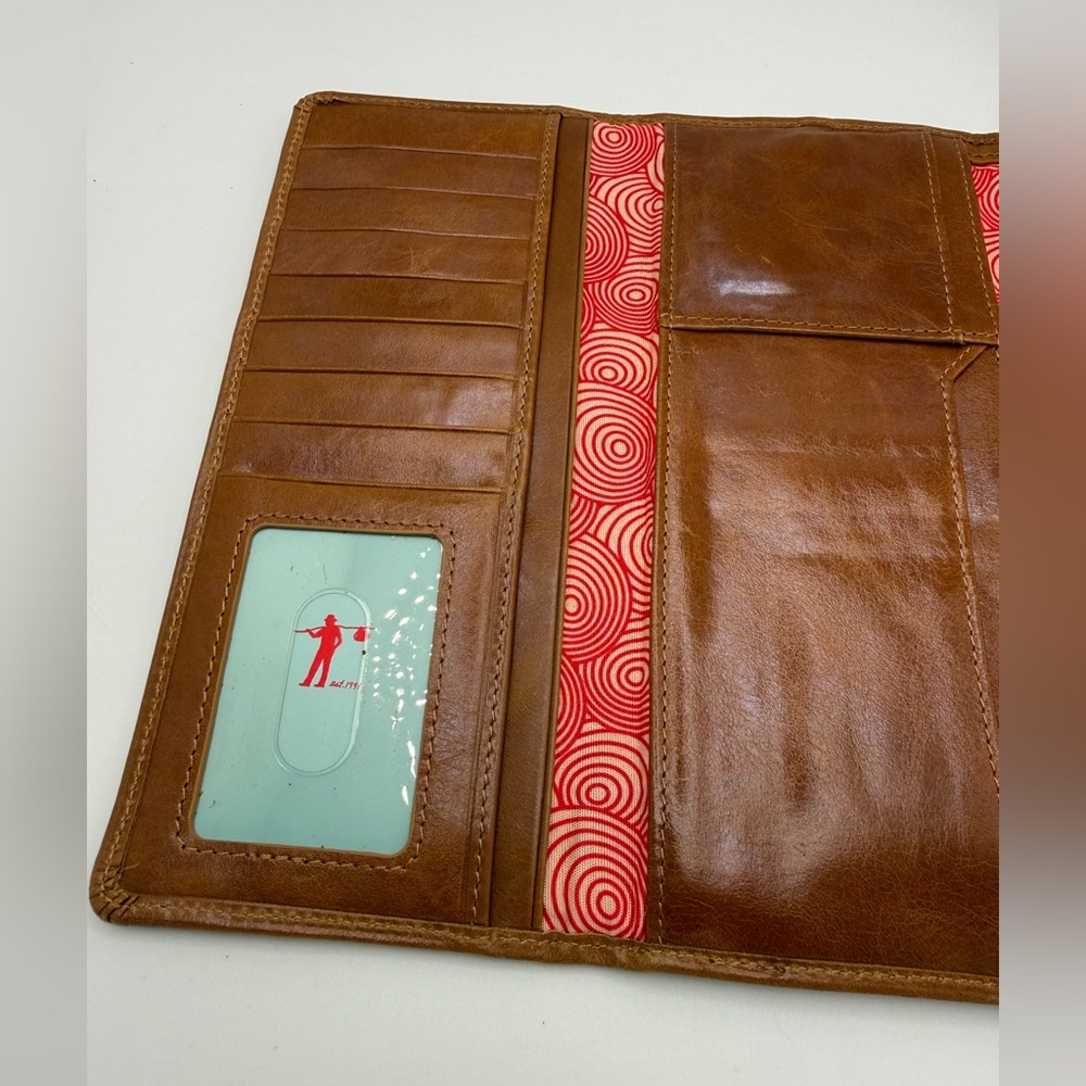 NWOT Hobo International Tan Large Trifold Leather Wallet Sadie Jill - Picture 3 of 9